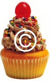 Cupcake - stans decoratie - 5.5x9 cm