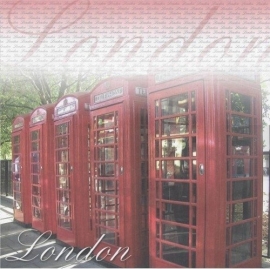 Londen Telefooncellen Thema Scrapbook Papier 30.5 x 30.5 cm