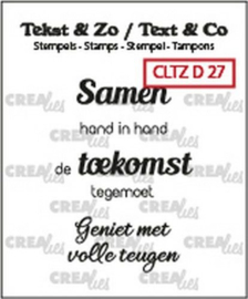 Divers  - Crealies Inspirerende Tekst Stempel samen hand in hand...