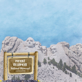 Mount Rushmore National Memorial / South Dakota - 12x12 scrapbookpapier