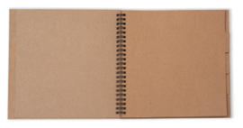 Kraft passe-partout Scrapbookalbum met 5 tabbladen  8×8"(20x20 cm) 25 vel