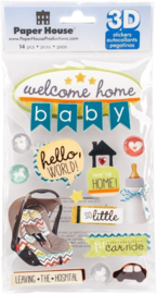 3D Scrapbook Stickers Baby – Paper House Welcome Home 11x18 cm