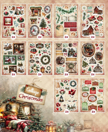 Cottage Christmas diecut paper pad – A5 -  300 pieces