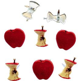 Eten - Appel met klokhuis -  splitpen decoratie - zakje 12 stuks