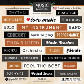 Travel stickers Music Muziek 15x15 cm