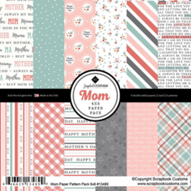 Scrapbook Papier Moederdag – 12 Vellen 6x6 inch Bloemenstijl