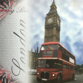 Big Ben + Bus - Londen Thema Scrapbook Papier 30.5 x 30.5 centimeter