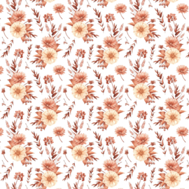 Aquarel Terracotta bloemen Scrapbook Papier Dubbelzijdig 30,5x30,5 cm - rood