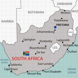 South Africa Adventure Map - scrapbookpapier 30.5 x 30.5 centimeter