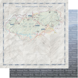 Great Smoky Mountains National Park  - dubbelzijdig scrapbook papier 12x12 inch