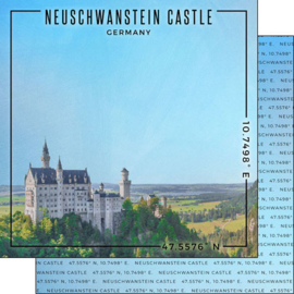 Neuschwanstein Castle  - Germany 30.5 x 30.5 cm scrapbook paper