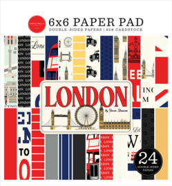 Scrapbook Papier Londen – 24 Vellen 6x6 inch Citytrip Thema