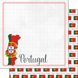 Portugal Adventure border - 30.5 x 30.5 cm scrapbook papier