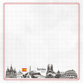 Barcelona Adventure  - dubbelzijdig scrapbook papier