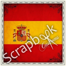 Spaanse Vlag - scrapbookpapier - 12x12 inch
