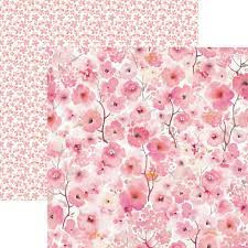 Scrapbook Papier Dubbelzijdig 305x305 mm - Aquarel Roze Bloesem