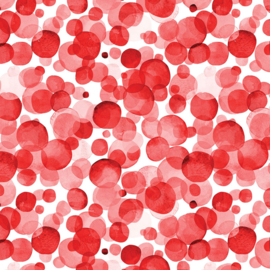 Dubbelzijdig Rood Knutselpapier met Waterverf Stippen