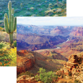 Grand Canyon NP - Cactussen - dubbelzijdig scrappapier 30.5 x 30.5 cm