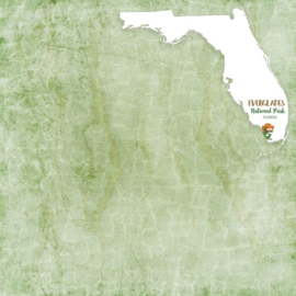 Everglades National Park / Florida - dubbelzijdig scrapbook papier