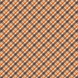 Fall Plaid Scrapbookpapier – Herfst Ruitjes & Bladeren (12 vellen)