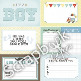 Baby Boy Journal Cards - scrapbookpapier - 30.5 x 30.5 cm