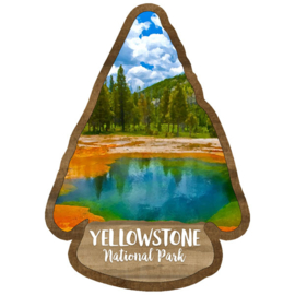 Yellowstone - 2D watercolor laser - 8x 11 cm