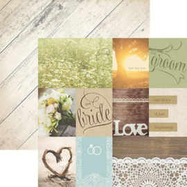 Scrapbook Paper - Wedding Day Tags (30.5 x 30.5 centimeter)