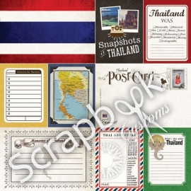 Thailand journal papier voor scrapbooking - 30.5 x 30.5 cm