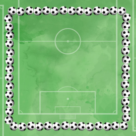 Soccer - voetbal - dubbelzijdig scrapbook papier 30.5 x 30.5 centimeter