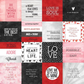 Scrapbook Papier - Colorways Love Tags 30.5 x 30.5 cm