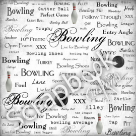 Bowling Scrapbook papier