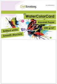 Aquarelpapier Glad A5 - 200 grams - 10 vellen - Briljant Wit