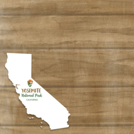 Yosemite National Park / California - dubbelzijdig scrapbook papier