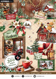 Cottage Christmas diecut paper pad – A5 -  300 pieces