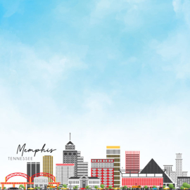 Tennessee Scrapbookpapier 6x6 inch – 12 Vellen met Muziek- & Reisthema