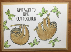 Luiaards / Sloths Clear Stamps: Creativiteit & Kalmte in 13 Designs - 15 x 20 cm