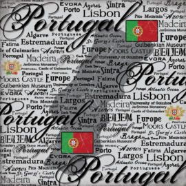 Scrapbook customs - Portugal - Scratchy - 30.5 x 30.5 centimeter