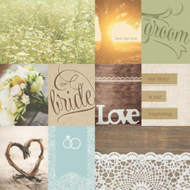 Scrapbook Paper - Wedding Day Tags (30.5 x 30.5 centimeter)