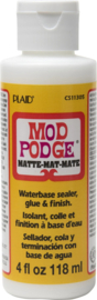 Mod Podge Mat 118 ml – Transparante decoupagelijm & sealer, waterbasis