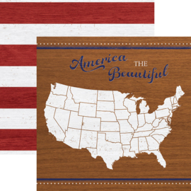 America the Beautiful - scrapbookpapier 30.5 x 30.5 cm