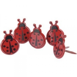Dieren - Lieveheersbeestjes / Ladybug klein - splitpennen 12 stuks