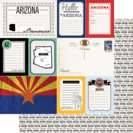 Arizona vakantie scrapbook papier 30.5 x 30.5 centimeter