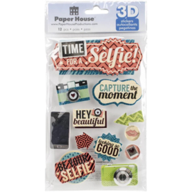3D Selfie Stickerset – Charmante en Duurzame Stickers voor Creatieve Projecten