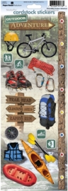 Adventure Awaits Cardstock Stickers – Voor Outdoor Scrapbooking en Reisjournaling 33 x 12 cm