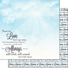 Dubbelzijdig Herinnerings Scrapbook Papier 30.5 x 30.5 cm – Love & Memory
