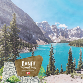 Banff National Park - Alberta Canada - dubbelzijdig scrapbook papier