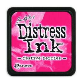 Mini  Distress inkt - Festive Berries - waterbased dye ink / inkt op waterbasis - 3x3 cm