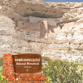 Arizona - Montezuma Castle National Monument - 12x12 scrapbookpapier