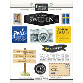 Country Stickers Sweden Zweden 15x20 cm