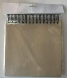 8 x 8 Inch klein spiraal scrapbook album met 25 witte vellen